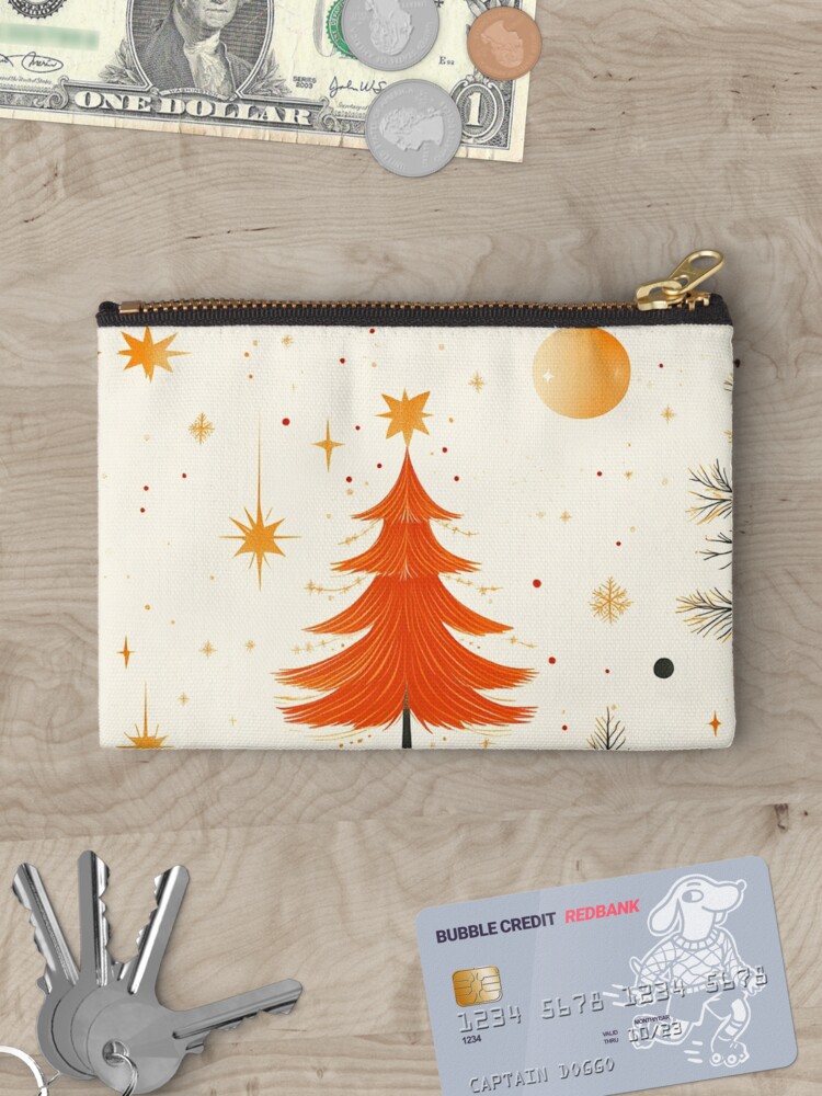 Thumbnail 3 of 4, Zipper Pouch, Christmas Tree Seamless Pattern designed and sold by Patricks-Art.