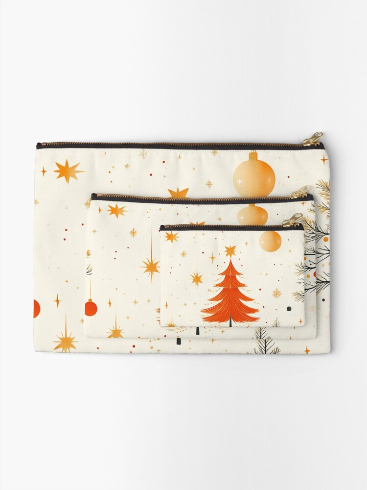 Thumbnail 2 of 4, Zipper Pouch, Christmas Tree Seamless Pattern designed and sold by Patricks-Art.