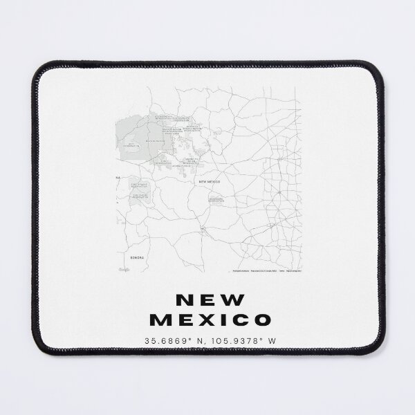 Item preview, Minimalist New Mexico Map Art - Black and White Coordinates Design designed and sold by RM-Journey.