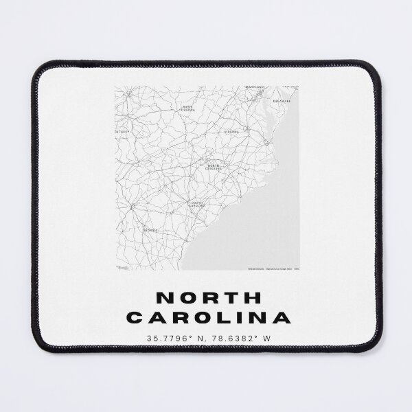 Item preview, Minimalist North Carolina Map Art - Black and White Coordinates Design designed and sold by RM-Journey.