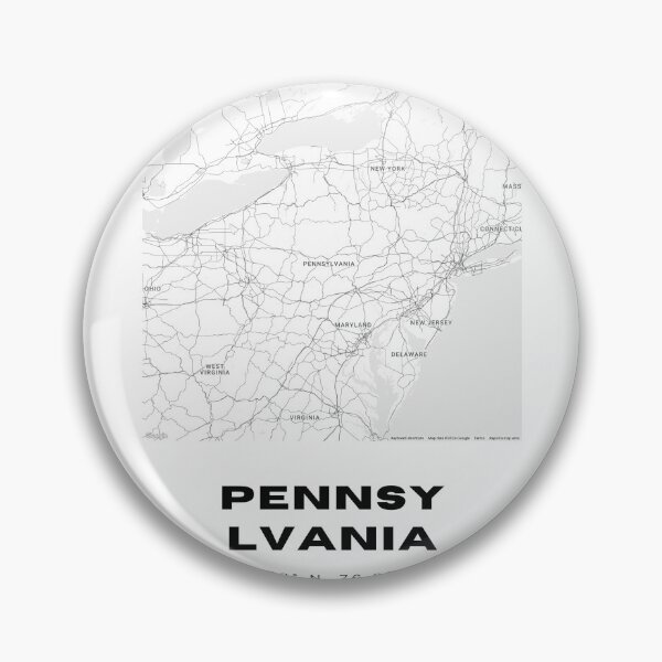 Artikelvorschau, Minimalistische Pennsylvania-Kartenkunst - Schwarz-Weiß-Koordinatendesign entworfen und verkauft von RM-Journey.