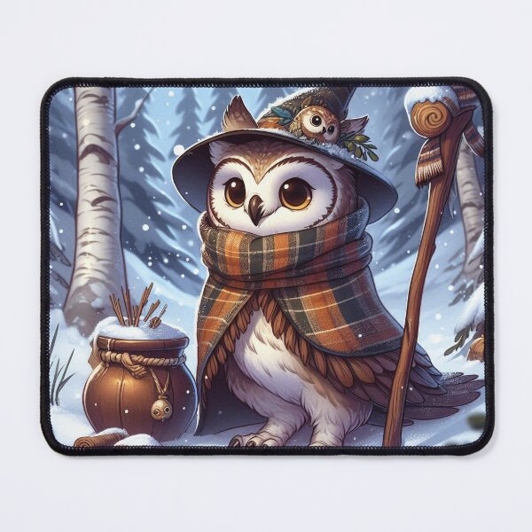 Item preview, The Wizard Owl of the Winter Wonderlands designed and sold by nikkolaus.