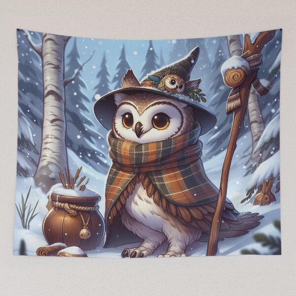 Item preview, The Wizard Owl of the Winter Wonderlands designed and sold by nikkolaus.