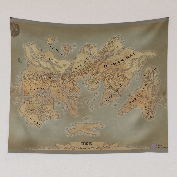 Item preview, Parchment Map of Edris - Remastered designed and sold by Zuperbuu Works.