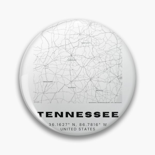 Artikelvorschau, Minimalistische Tennessee-Kartenkunst - Schwarz-Weiß-Koordinatendesign entworfen und verkauft von RM-Journey.