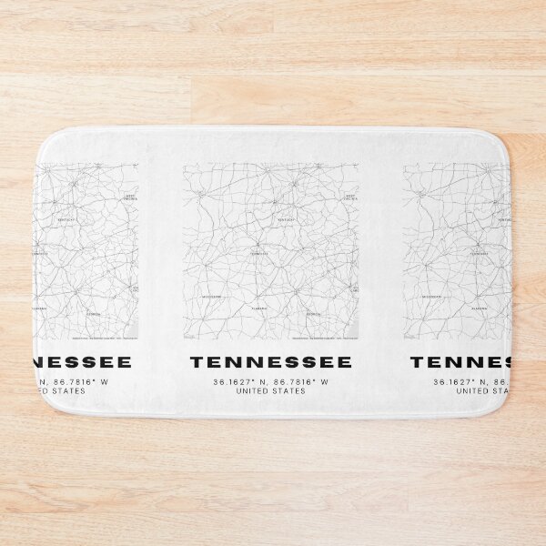 Item preview, Minimalist Tennessee Map Art - Black and White Coordinates Design designed and sold by RM-Journey.