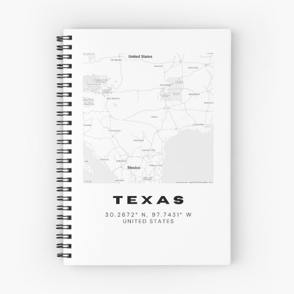 Item preview, Mapa minimalista de Texas: diseño de coordenadas en blanco y negro designed and sold by RM-Journey.