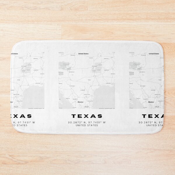 Item preview, Minimalist Texas Map Art - Black and White Coordinates Design designed and sold by RM-Journey.