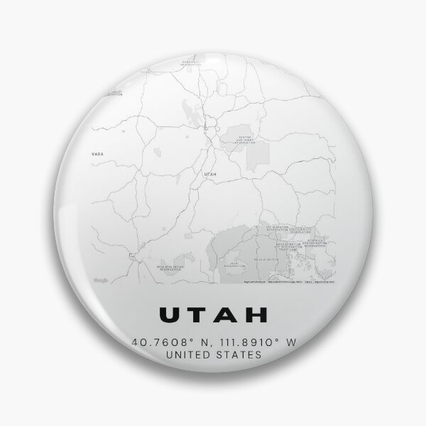 Item preview, Minimalist Utah Map Art - Black and White Coordinates Design designed and sold by RM-Journey.