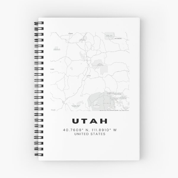 Item preview, Minimalist Utah Map Art - Black and White Coordinates Design designed and sold by RM-Journey.