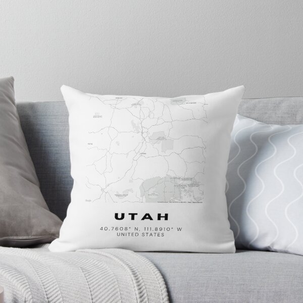 Item preview, Minimalist Utah Map Art - Black and White Coordinates Design designed and sold by RM-Journey.