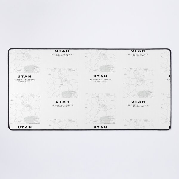 Item preview, Minimalist Utah Map Art - Black and White Coordinates Design designed and sold by RM-Journey.