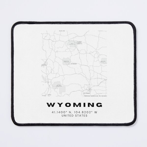Item preview, Minimalist Wyoming Map Art - Black and White Coordinates Design designed and sold by RM-Journey.