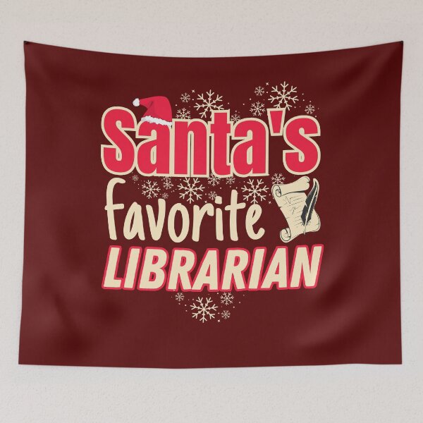 Item preview, Santa's favorite librarian designed and sold by Meandmyshop.