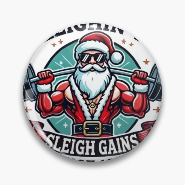 Item preview, Santa Sleighin' It Gym Fitness Sleigh Gains  designed and sold by KokkoCanada.