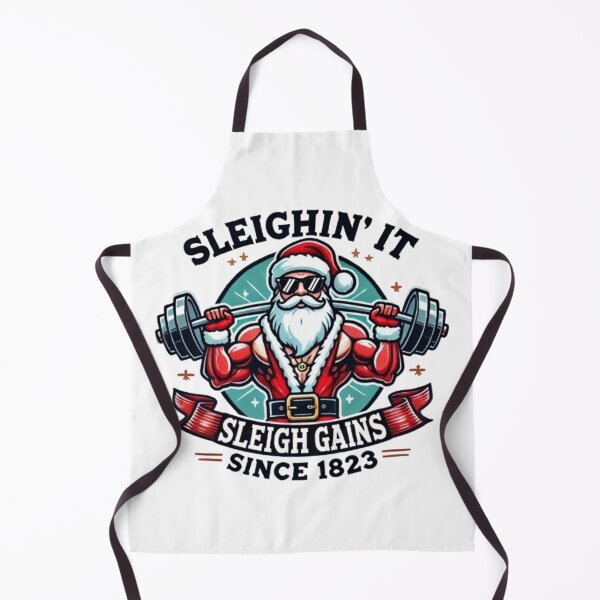 Item preview, Santa Sleighin' It Gym Fitness Sleigh Gains  designed and sold by KokkoCanada.
