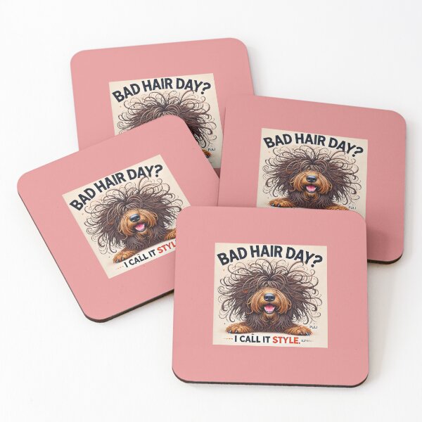 Item preview, Bad Hair Day? I Call It Style - Funny Puli Dog Illustration designed and sold by ANIARTONLINE.