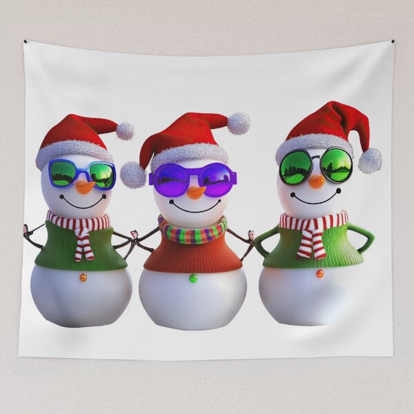 Item preview, Cool Snowmen Trio - Festive Holiday Fun with Sunglasses designed and sold by BeautyPulse.