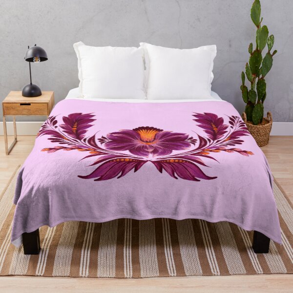 Item preview, Violet flower Ukrainian in the Petrykiv style, Ukrainian art designed and sold by Sunflower-7.