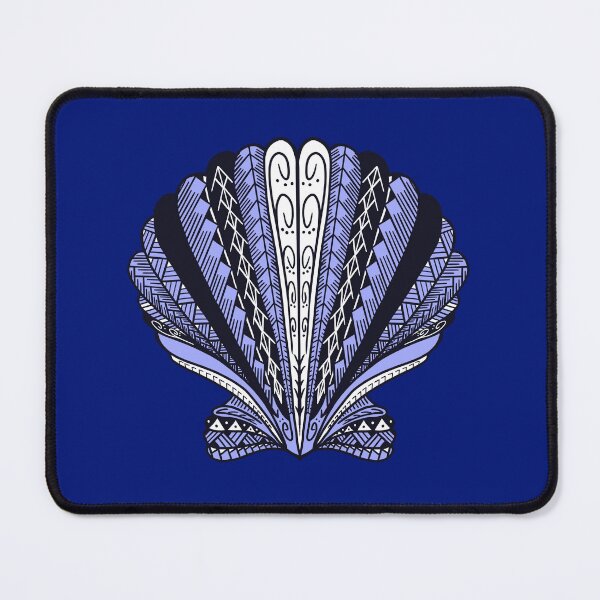 Item preview, Light Blue Tribal Clam Sea Shell designed and sold by Steeb757.
