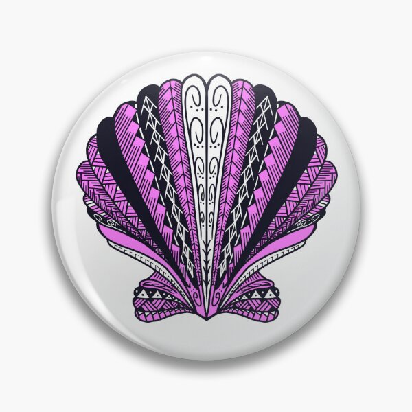 Item preview, Light Pink Tribal Clam Sea Shell  designed and sold by Steeb757.
