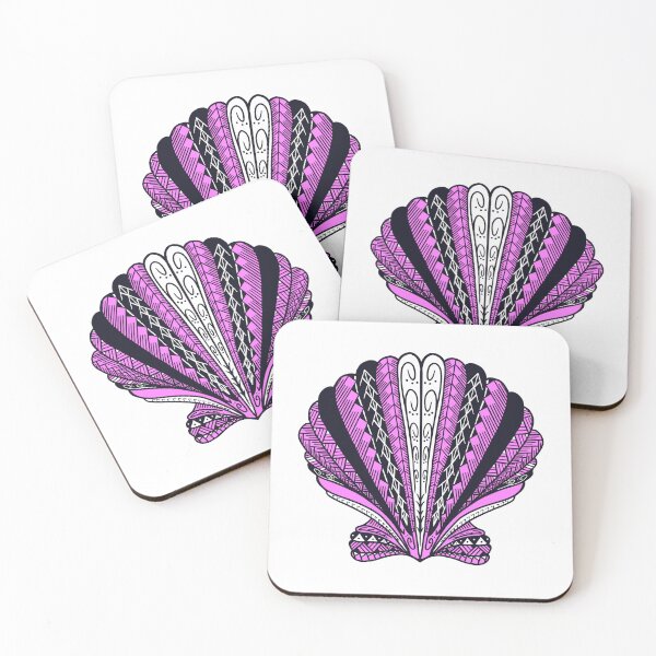 Item preview, Light Pink Tribal Clam Sea Shell  designed and sold by Steeb757.
