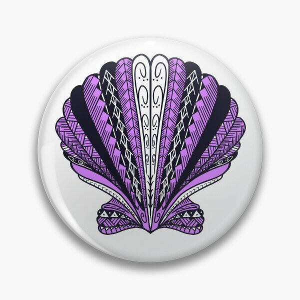 Item preview, Light Purple Tribal Clam Sea Shell  designed and sold by Steeb757.