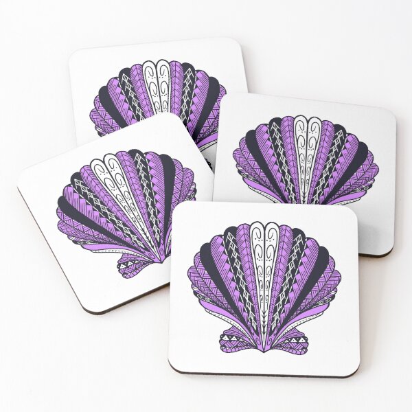 Item preview, Light Purple Tribal Clam Sea Shell  designed and sold by Steeb757.