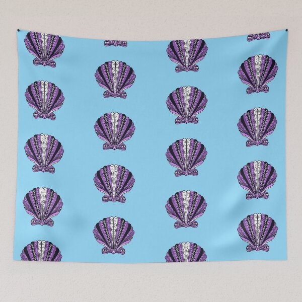 Item preview, Light Purple Tribal Clam Sea Shell  designed and sold by Steeb757.