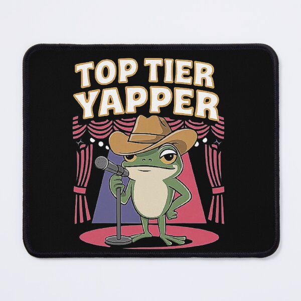 Item preview, Cowboy Frog Holding Microphone - Fun Singing Frog Illustration designed and sold by love3617.