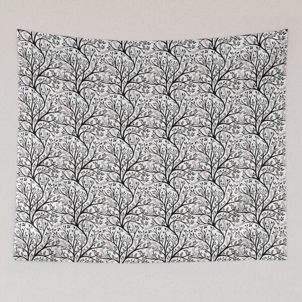 Item preview, Winter trees with birds on white designed and sold by MarySchwindt.