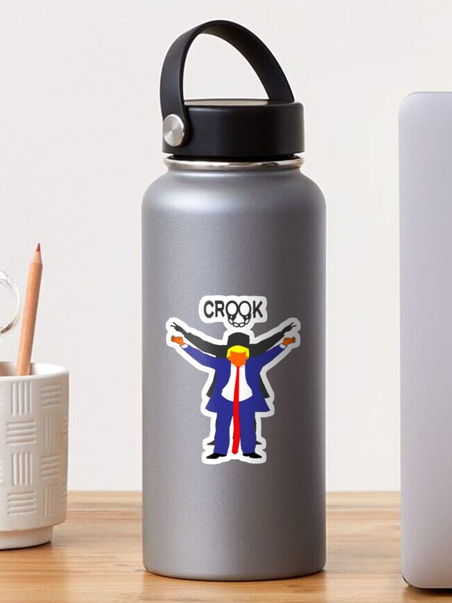 Thumbnail 1 of 3, Sticker, Crook Trump designed and sold by EthosWear.