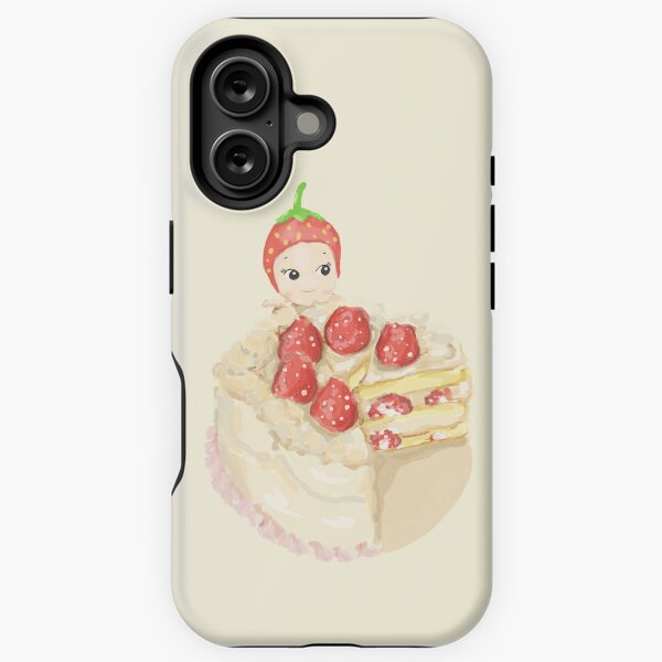 Item preview, Sonny Angel Inspired Strawberry Cake Cute Cherub Pink Girlie Kawaii  designed and sold by Makeartwhynot.