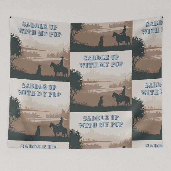 Item preview, Saddle Up With My Pup Boho Western Minimalist  designed and sold by WhalesongRetail.