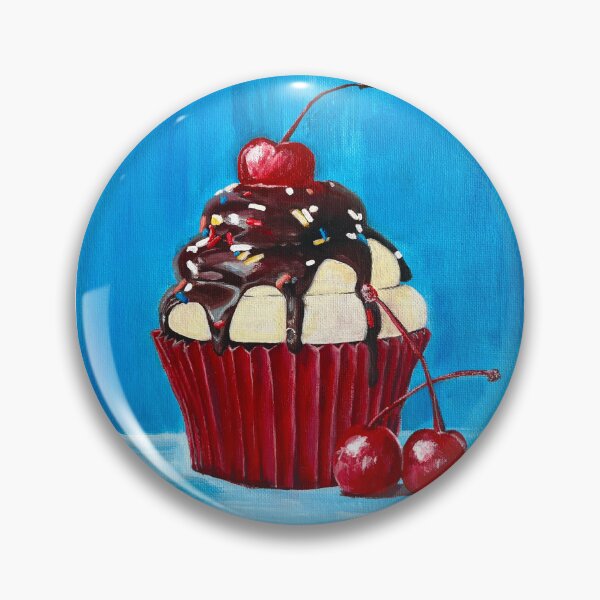 Item preview, Hand-Painted Acrylic Cupcake Dessert Bakery Design designed and sold by MelMarieArt.
