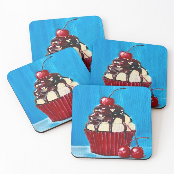 Item preview, Hand-Painted Acrylic Cupcake Dessert Bakery Design designed and sold by MelMarieArt.