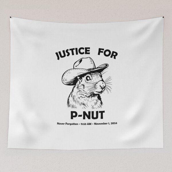 Item preview, Justice for Peanut - Cute Squirrel Memorial - White designed and sold by IT-Express.