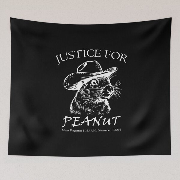 Item preview, Justice for Peanut - Cute Squirrel Memorial - Black designed and sold by IT-Express.