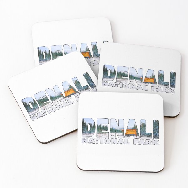 Item preview, DENALI National Park - Alaska USA Park Sign Snow designed and sold by Adam Gormley.