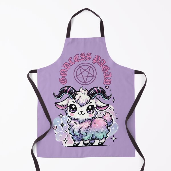 Item preview, Pastel Kawaii Ram - "Godless Pagan" w/ Pentagram designed and sold by MoonlitMystic.