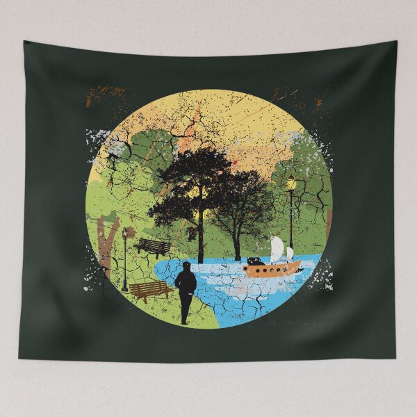 Item preview, Enjoyable garden with sunset. designed and sold by Graphollio-shop.