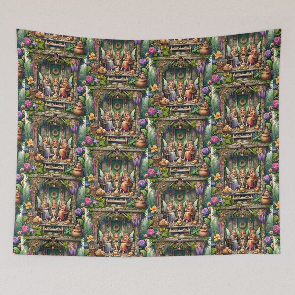 Item preview, Charming Fairy Cottage Whimsical Garden Tea Party designed and sold by NancyzKreations.