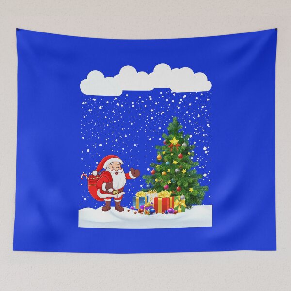 Item preview, Christmas Snowfall Xmas tree festive snowflakes Santa Claus  designed and sold by Artstastic.