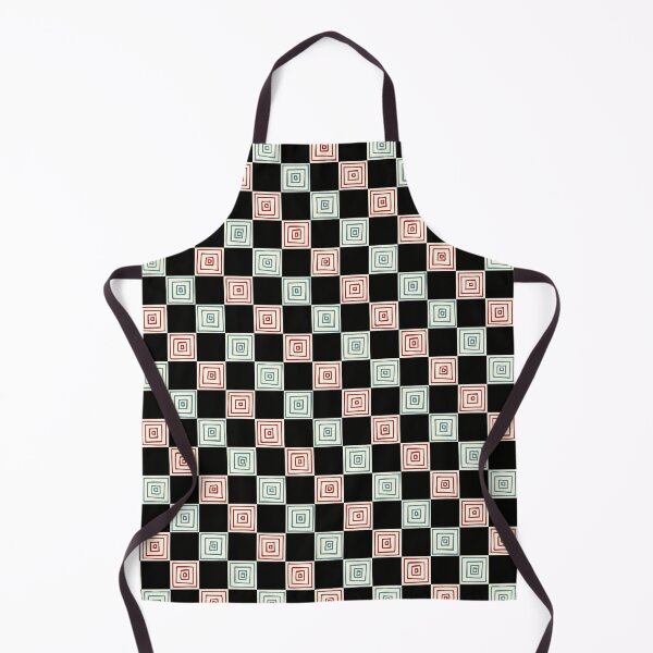 Item preview, Red and Green Concentric Squares on Black Checkerboard Pattern designed and sold by schorrnuff.