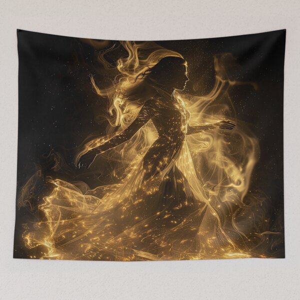 Item preview, Golden Spirit - Ethereal Dancer in Light and Smoke designed and sold by BeautyPulse.