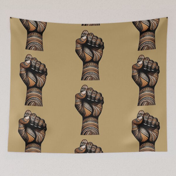 Item preview, African Kente Black Fist Design designed and sold by AnkhLyfeApparel.