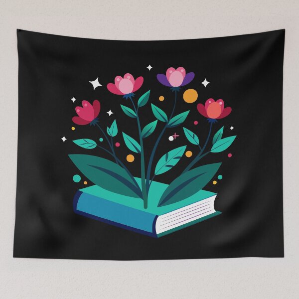 Artikelvorschau, Bücher und Blumen entworfen und verkauft von GraphicsClub.