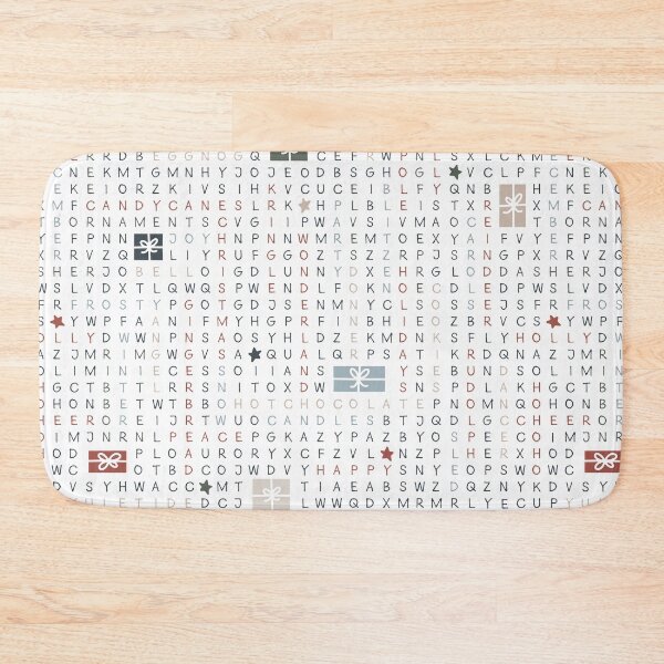 Item preview, Word Search Modern Boho Hand Drawn Christmas designed and sold by RebeccaHDesign.