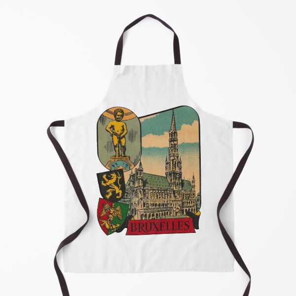 Item preview, Brussels Belgium Vintage Travel Decal designed and sold by hilda74.