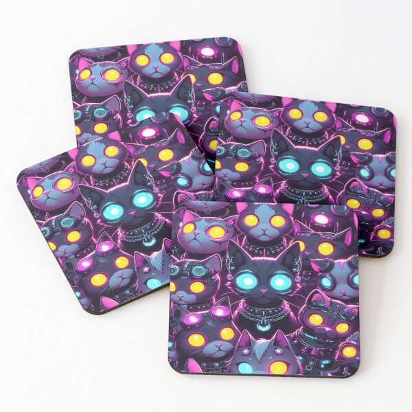 Item preview, Cyberpunk Cats Crowd designed and sold by Imaginarium of Chaos falcon88 .